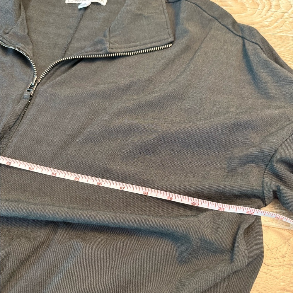Epoque evolution green/ grey half zip pullover size large - Picture 4 of 6